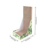 Pawzy 23.8" Modern L Shaped Vertical Cardboard Cat Scratcher Stand with Catnip