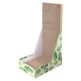 Pawzy 23.8" Modern L Shaped Vertical Cardboard Cat Scratcher Stand with Catnip