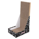 Pawzy 23.8" Modern L Shaped Vertical Cardboard Cat Scratcher Stand with Catnip