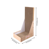 Pawzy 23.8" Modern L Shaped Vertical Cardboard Cat Scratcher Stand with Catnip