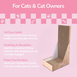 Pawzy 23.8" Modern L Shaped Vertical Cardboard Cat Scratcher Stand with Catnip