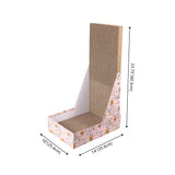 Pawzy 23.8" Modern L Shaped Vertical Cardboard Cat Scratcher Stand with Catnip