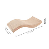 Furli 17.5" Modern Wave Shaped Reversible Cardboard Lounge Cat Scratcher with Catnip