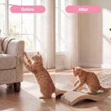 Furli 17.5" Modern Wave Shaped Reversible Cardboard Lounge Cat Scratcher with Catnip