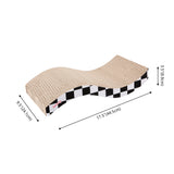 Furli 17.5" Modern Wave Shaped Reversible Cardboard Lounge Cat Scratcher with Catnip