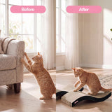 Furli 17.5" Modern Wave Shaped Reversible Cardboard Lounge Cat Scratcher with Catnip