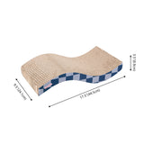 Furli 17.5" Modern Wave Shaped Reversible Cardboard Lounge Cat Scratcher with Catnip