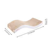 Furli 17.5" Modern Wave Shaped Reversible Cardboard Lounge Cat Scratcher with Catnip