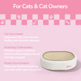 Jude 16 in. Modern Oval Sisal Cat Scratcher Lounge Bed with Soft Bouclé Raised Edge - Cream