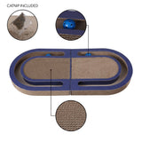 Furrio 26” Foldable Double Sided Interactive Cardboard Cat Scratcher Lounge Pad with Ball and Catnip