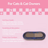 Furrio 26” Foldable Double Sided Interactive Cardboard Cat Scratcher Lounge Pad with Ball and Catnip