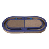 Furrio 26” Foldable Double Sided Interactive Cardboard Cat Scratcher Lounge Pad with Ball and Catnip
