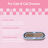 Furrio 26” Foldable Double Sided Interactive Cardboard Cat Scratcher Lounge Pad with Ball and Catnip