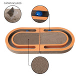 Furrio 26” Foldable Double Sided Interactive Cardboard Cat Scratcher Lounge Pad with Ball and Catnip