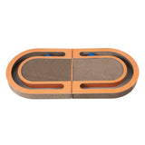Furrio 26” Foldable Double Sided Interactive Cardboard Cat Scratcher Lounge Pad with Ball and Catnip