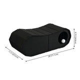 Miles 28 in. Modern Felt Cat Bed Cave Tunnel Scratcher and Lounge Bed with Hanging Ball Toy - Black