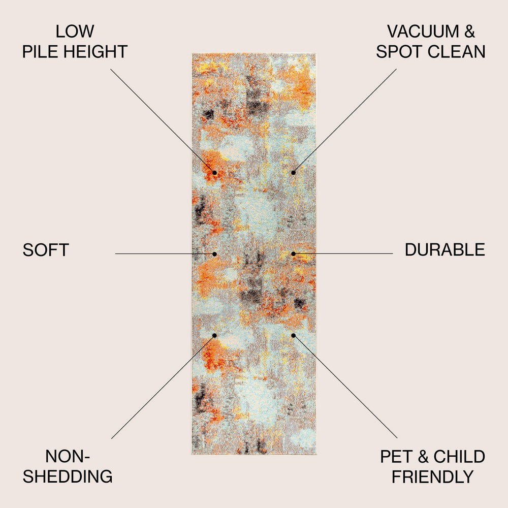 Melbourne Contemporary POP Modern Abstract Area Rug