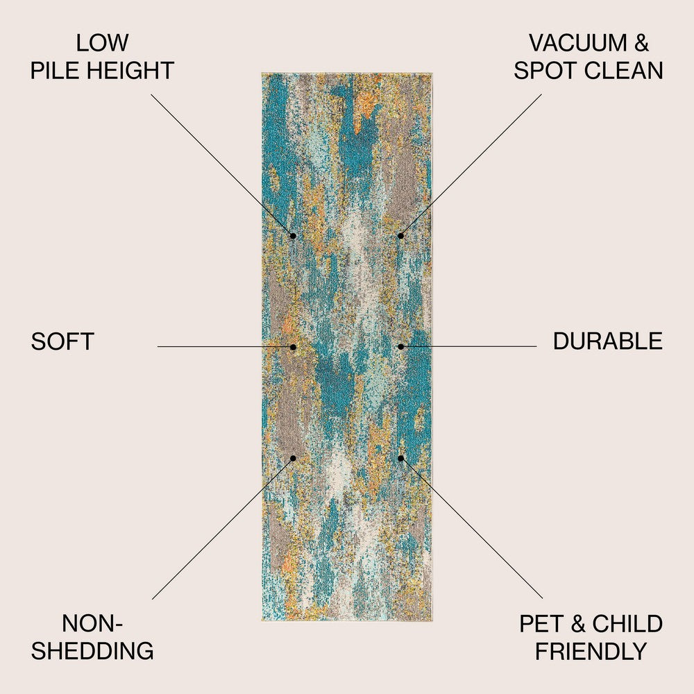 Wyatt Contemporary POP Modern Abstract Area Rug