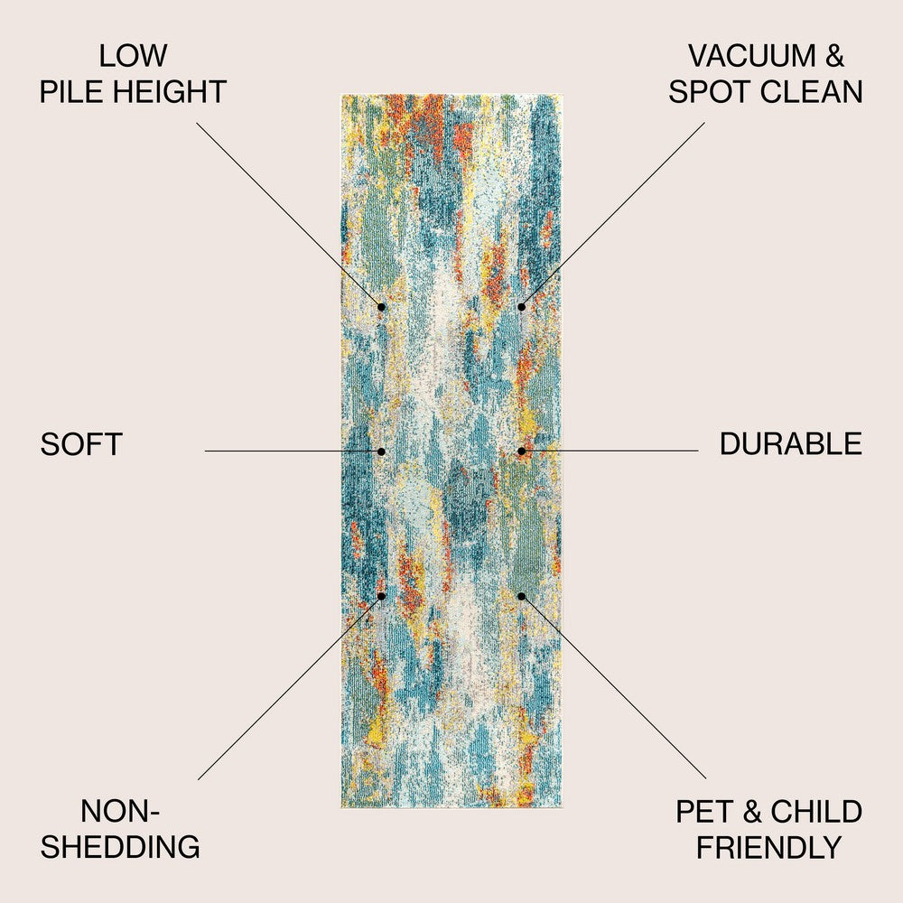 Wyatt Contemporary POP Modern Abstract Area Rug