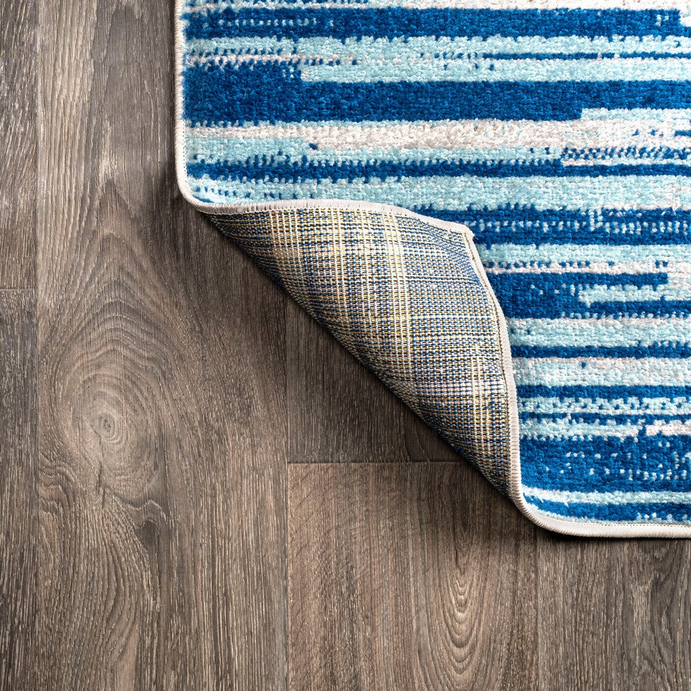 Serpens Linear Modern Half-Stripe Area Rug