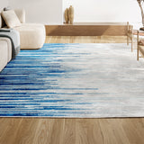 Serpens Linear Modern Half-Stripe Area Rug