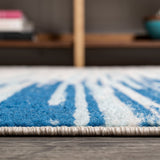 Serpens Linear Modern Half-Stripe Area Rug