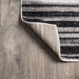 Serpens Linear Modern Half-Stripe Area Rug
