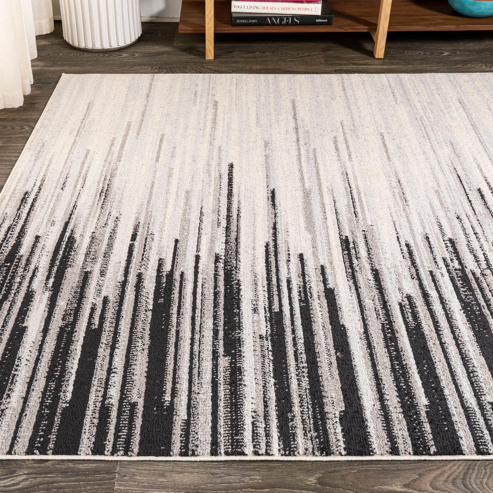 Serpens Linear Modern Half-Stripe Area Rug