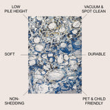 Cygnus Pebble Marbled Abstract Area Rug