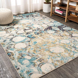 Cygnus Pebble Marbled Abstract Area Rug