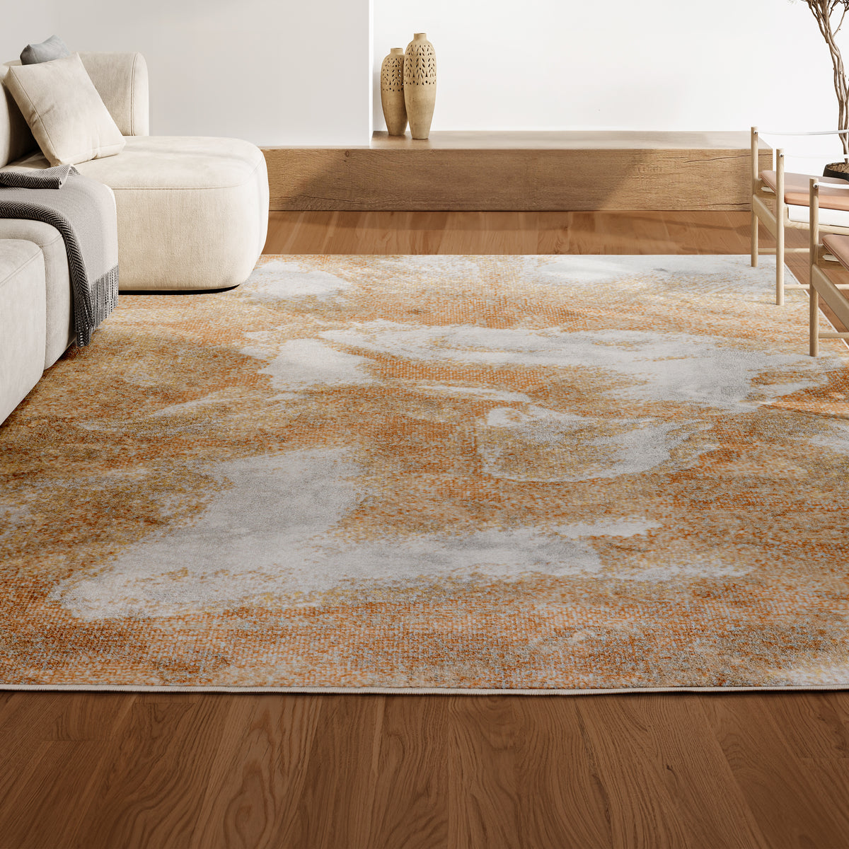 Jerald abstract Two-tone Modern Area Rug