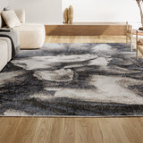 Jerald abstract Two-tone Modern Area Rug