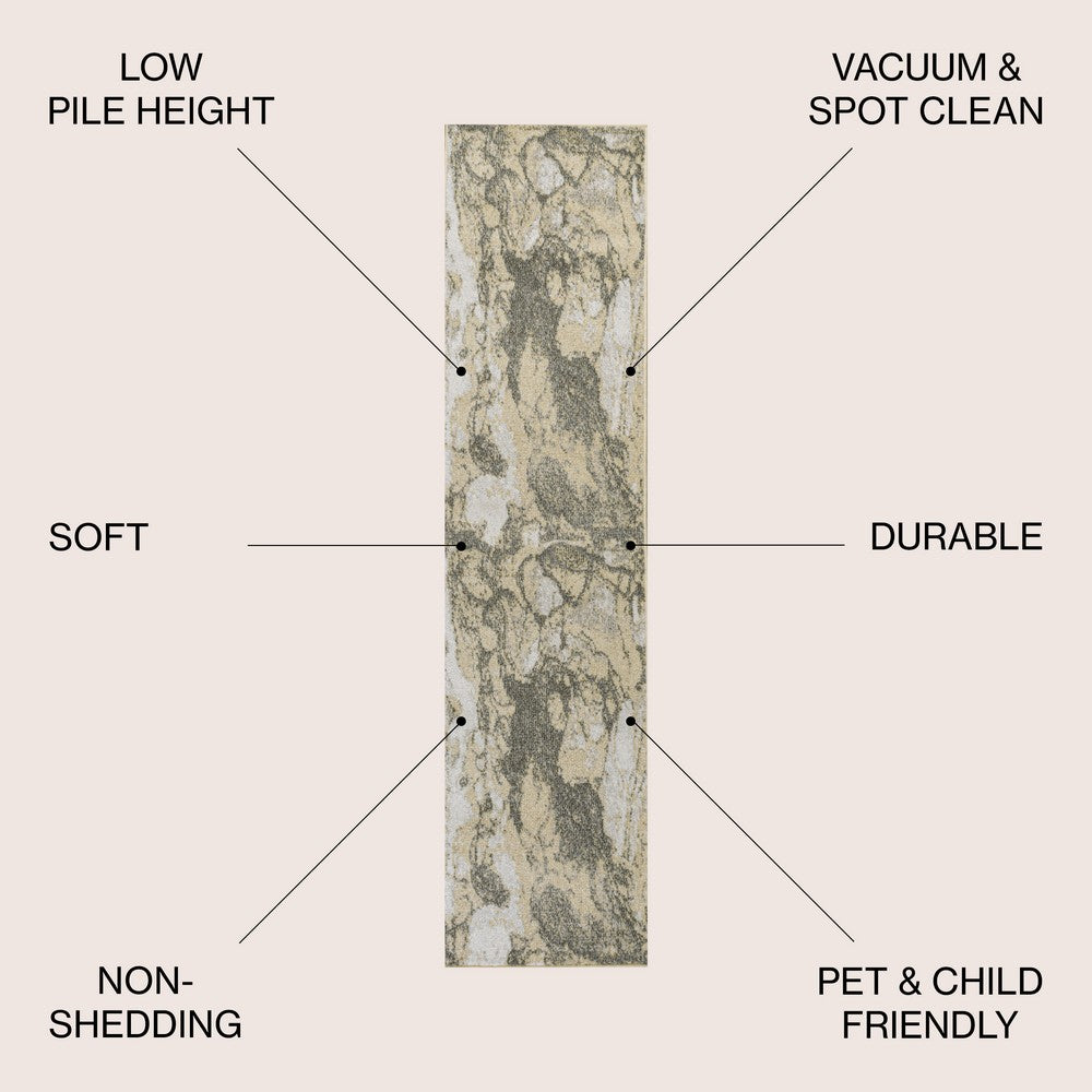 Marmo Abstract Marbled Modern Area Rug