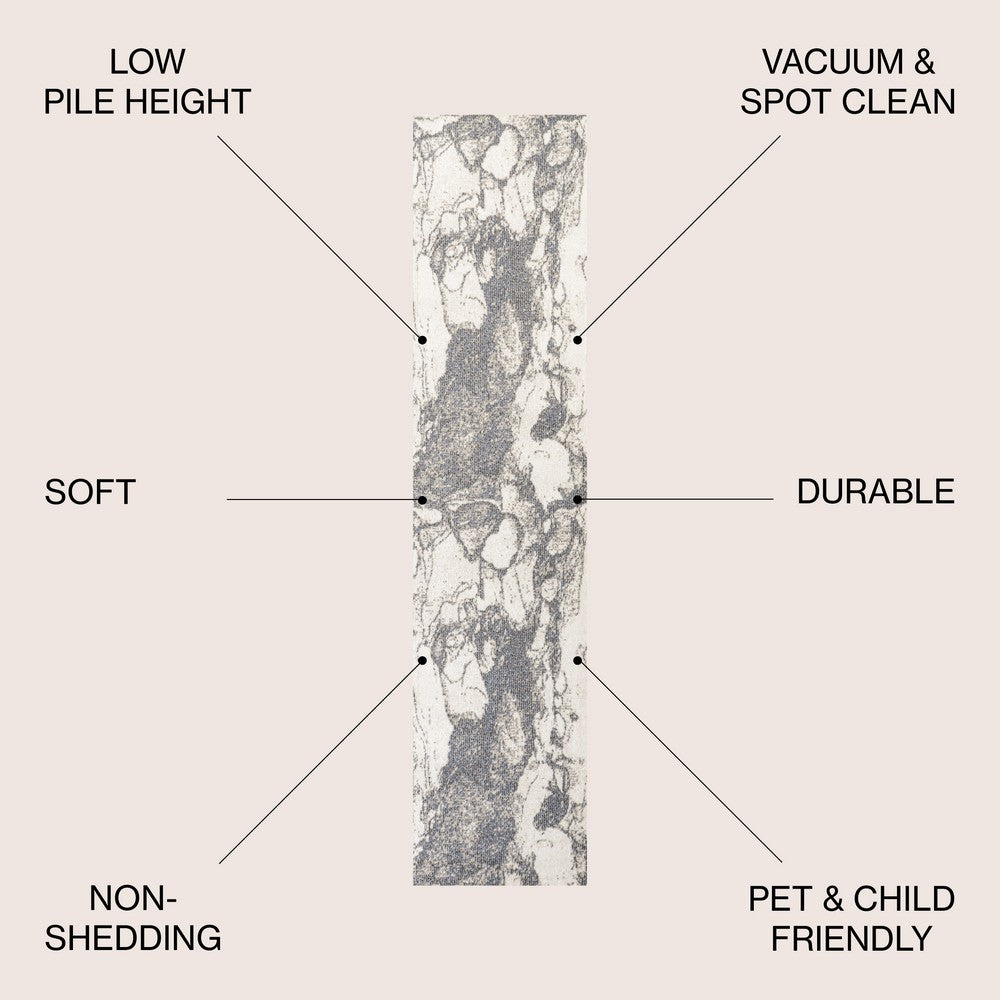 Marmo Abstract Marbled Modern Area Rug