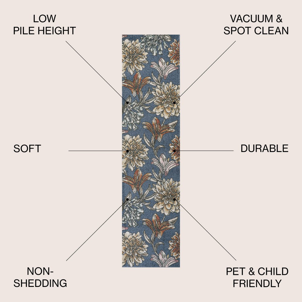 Ramiro modern Botanical Flower  Area Rug