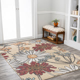 Doz Modern Botanical Wildflower  Area Rug