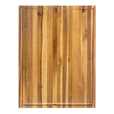 Nuvora Handcrafted Acacia Wood Grain Thick Reversible Cutting Board with Juice Grooves
