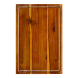 Nuvora Handcrafted Acacia Wood Grain Thick Reversible Cutting Board with Juice Grooves