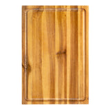 Nuvora Handcrafted Acacia Wood Grain Thick Reversible Cutting Board with Juice Grooves