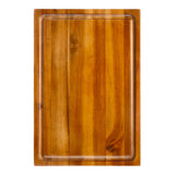 Nuvora Handcrafted Acacia Wood Grain Thick Reversible Cutting Board with Juice Grooves