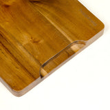 Savora Handcrafted Acacia Wood Grain Reversible Cutting Board with Juice Grooves and Built-In Handle