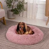 Maisie Bohemian Faux Fur Donut Pet Bed with Washable Cover