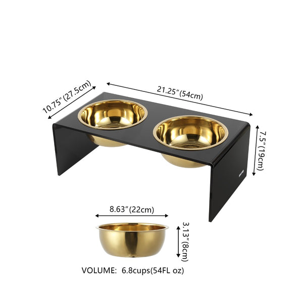 Dimension Image Black/Gold / 54oz – Double Bowl