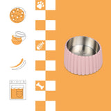 RiverTail Ridge Small/Medium Slanted Concrete and Stainless Steel Bowl 16oz (2 Cups) Pet Feeder