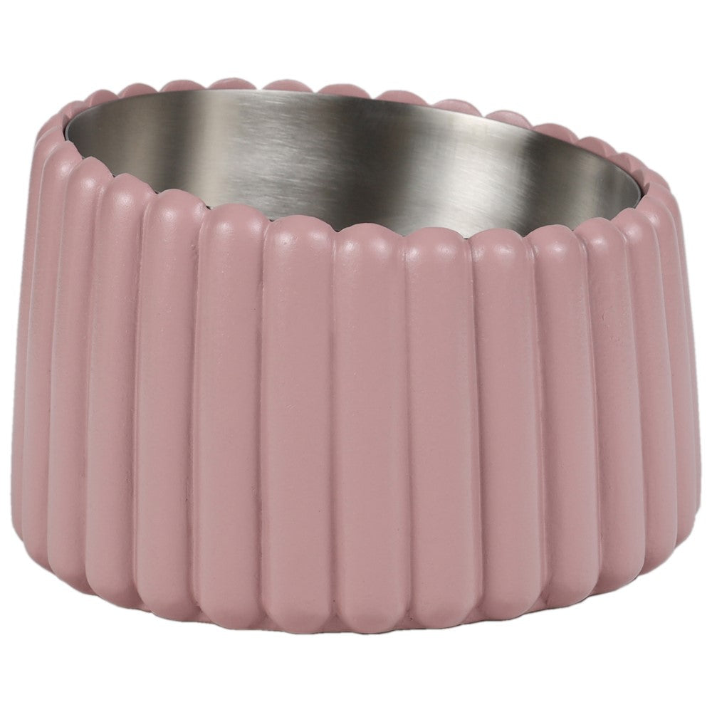 RiverTail Ridge Small/Medium Slanted Concrete and Stainless Steel Bowl 16oz (2 Cups) Pet Feeder