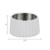 RiverTail Ridge Small/Medium Slanted Concrete and Stainless Steel Bowl 16oz (2 Cups) Pet Feeder