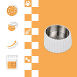 RiverTail Ridge Small/Medium Slanted Concrete and Stainless Steel Bowl 16oz (2 Cups) Pet Feeder