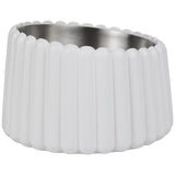 RiverTail Ridge Small/Medium Slanted Concrete and Stainless Steel Bowl 16oz (2 Cups) Pet Feeder