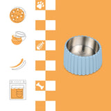 RiverTail Ridge Small/Medium Slanted Concrete and Stainless Steel Bowl 16oz (2 Cups) Pet Feeder