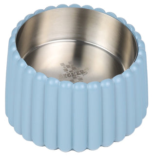 RiverTail Ridge Small/Medium Slanted Concrete and Stainless Steel Bowl 16oz (2 Cups) Pet Feeder